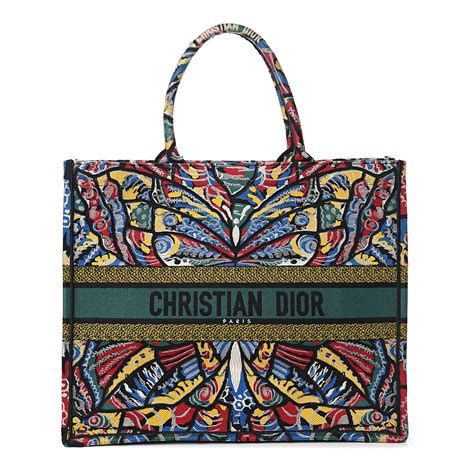 christian dior colorful tote bag|christian dior canvas book tote.